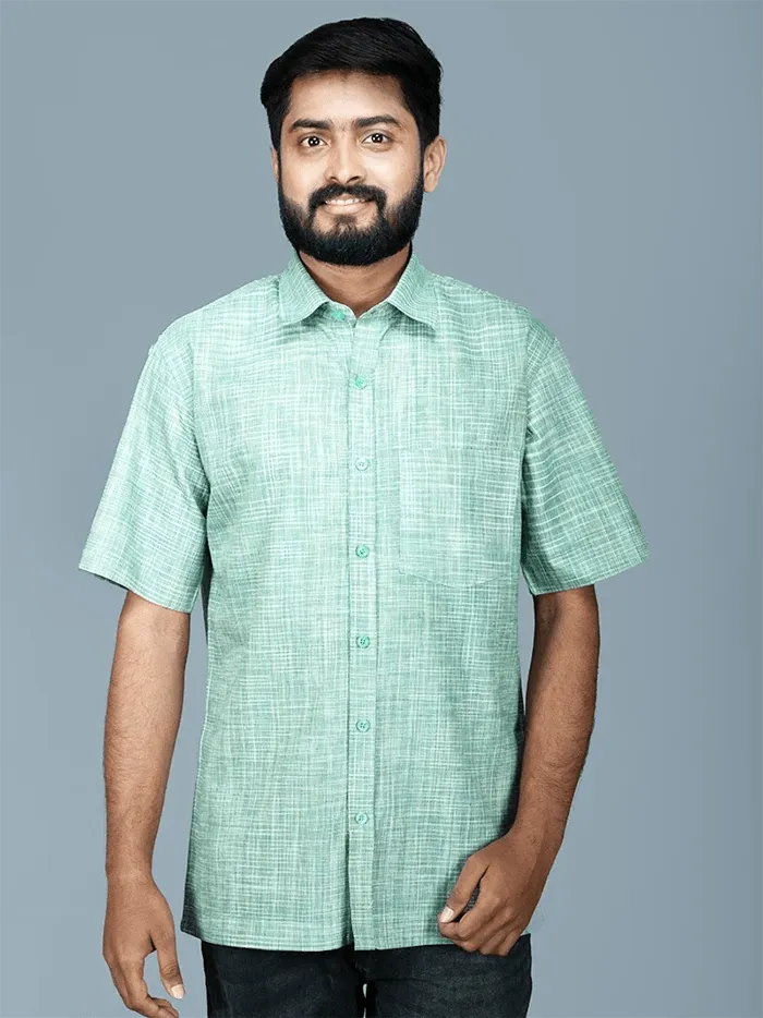 Green Springs Handwoven Cotton Men Shirt