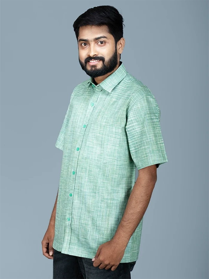 Green Springs Handwoven Cotton Men Shirt