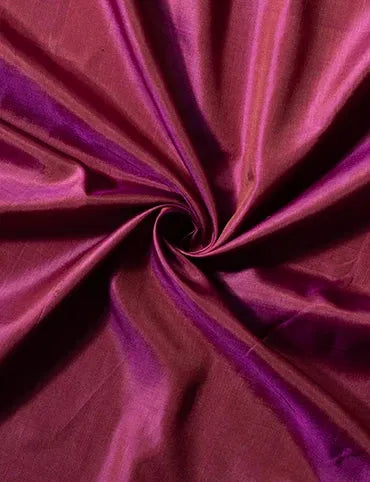 Maroon Lavender Duel Tone Bishnupuri Silk Fabric 44