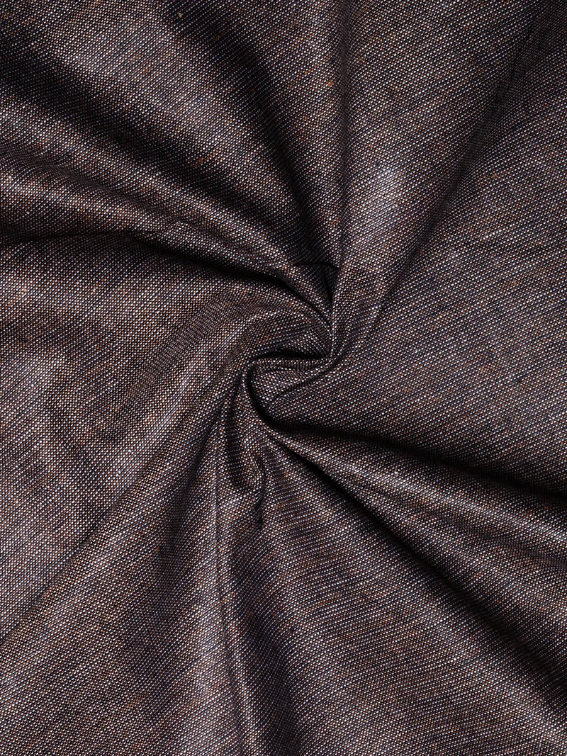 Brown Handwoven Organic Cotton Fabric 44 Inch Width