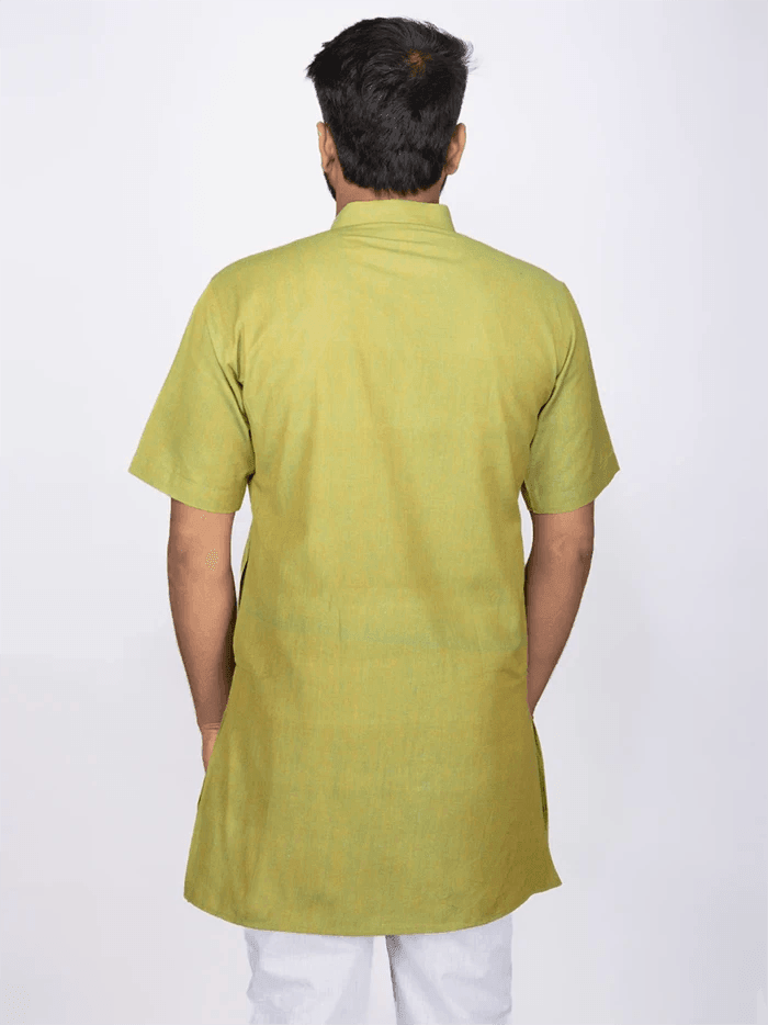 Green Naples Handwoven Organic Cotton Men Kurta