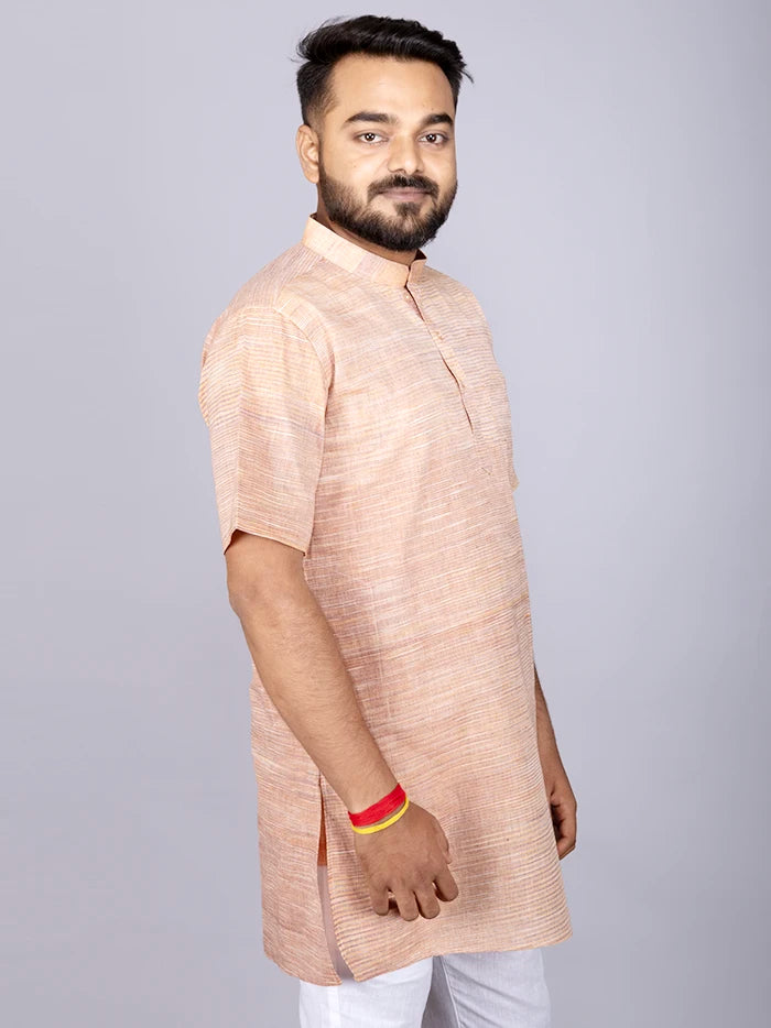 Brown Springs Handwoven Organic Cotton Men Kurta