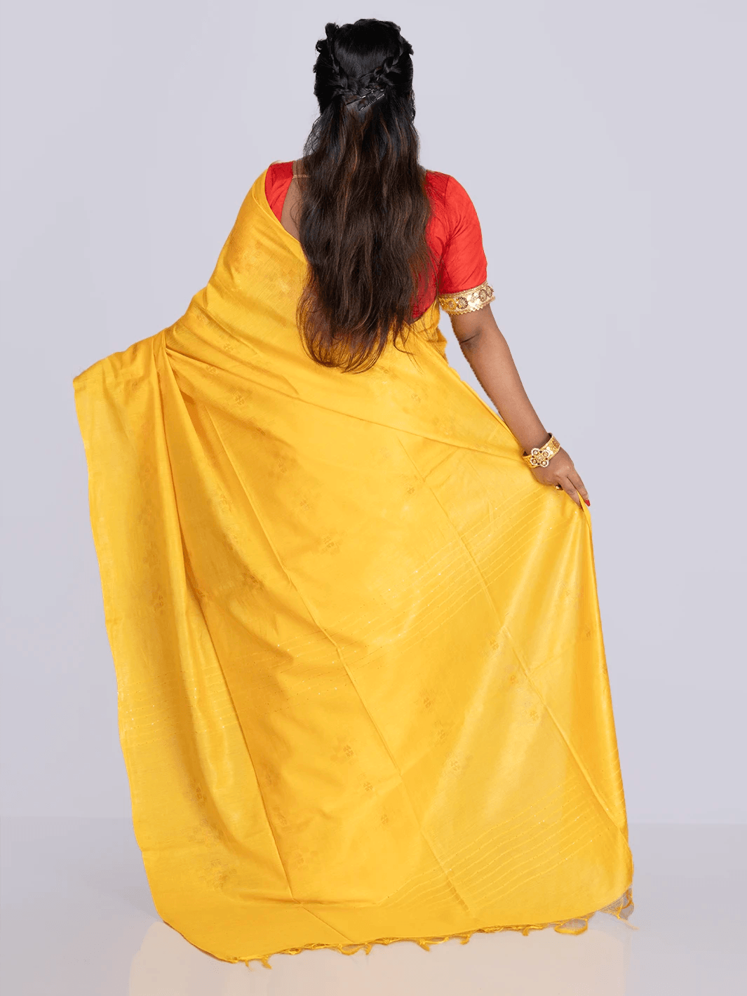 Elegant Yellow Woven BhagalPuri Silk Saree