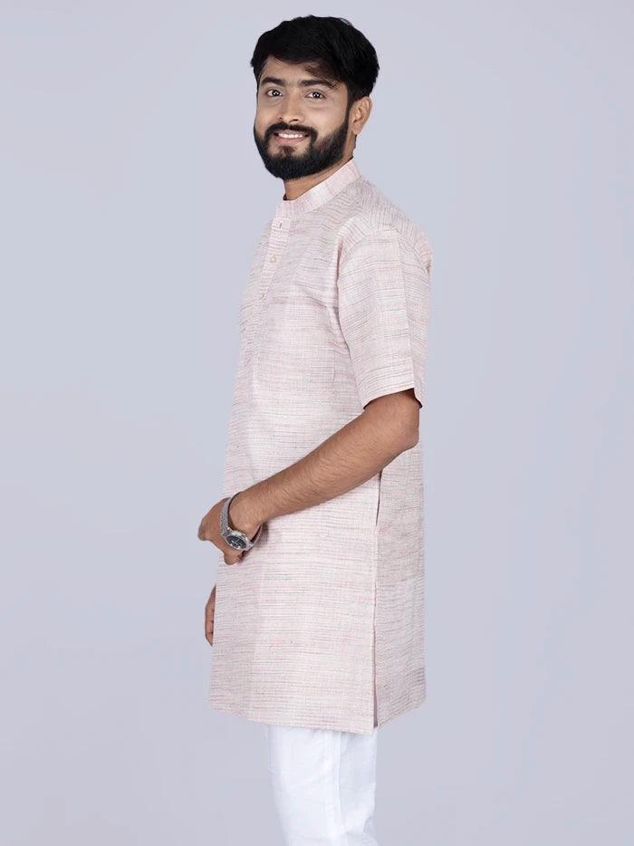 Wheat Color Springs Handwoven Organic Cotton Men Kurta