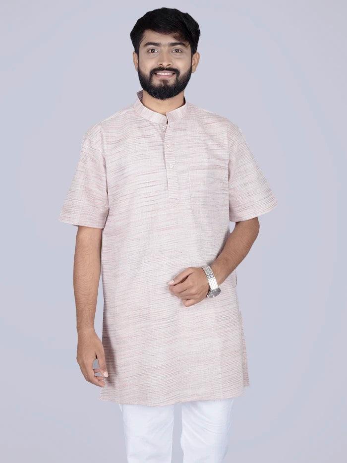 Wheat Color Springs Handwoven Organic Cotton Men Kurta