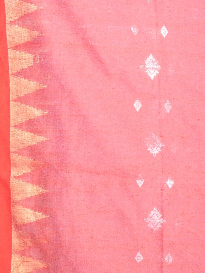 Elegant Cadet Gray Par Anchal Buti Handloom Saree