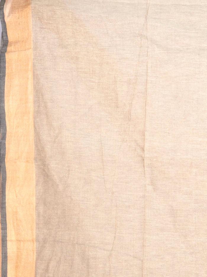 Elegant Sand Par Anchal Buti Handloom Saree