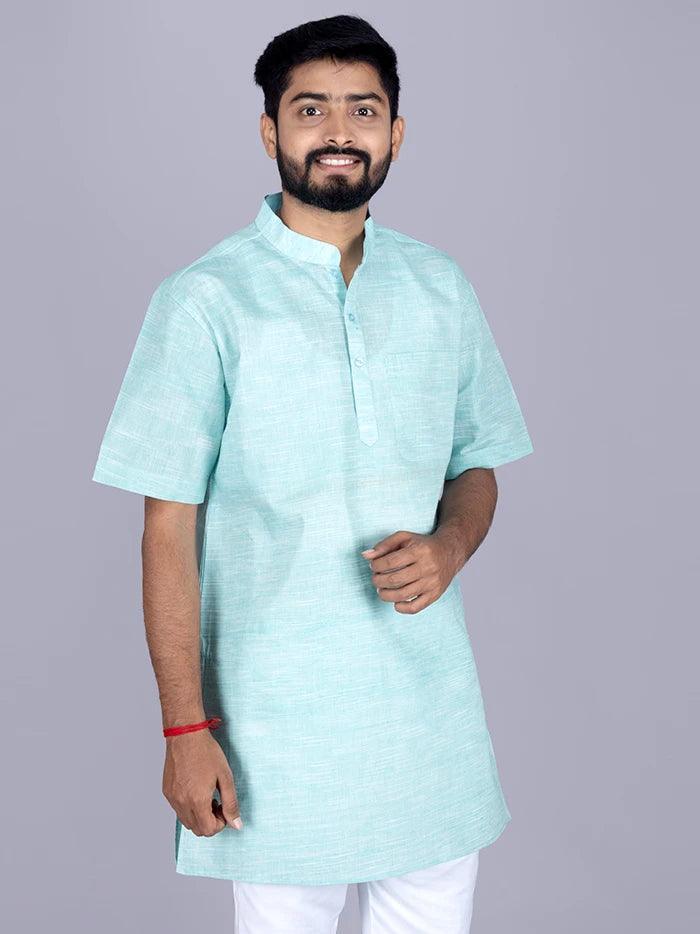 Cyan Springs Handwoven Organic Cotton Men Kurta