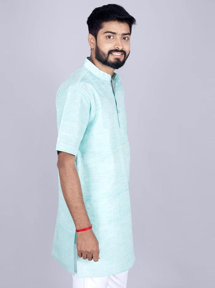 Cyan Springs Handwoven Organic Cotton Men Kurta