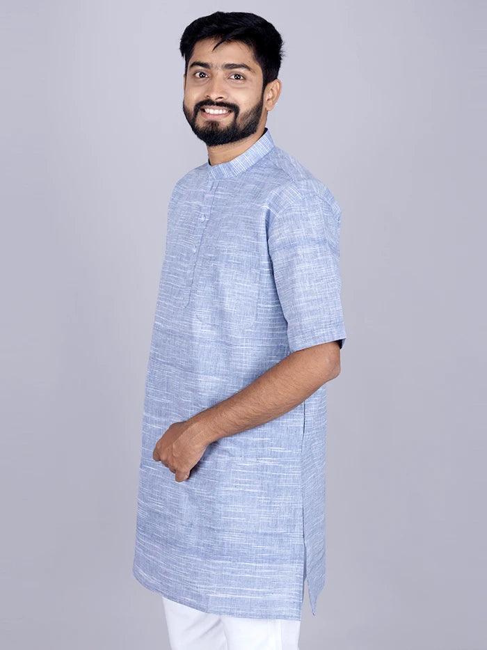 Blue Springs Handwoven Organic Cotton Men Kurta