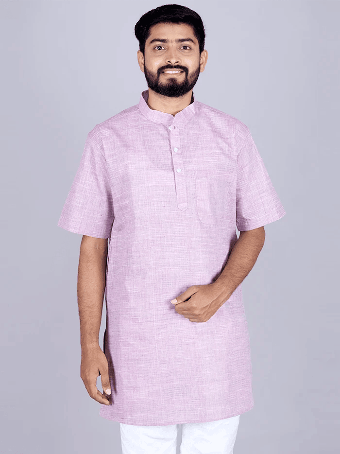 Lavender Springs Handwoven Organic Cotton Men Kurta