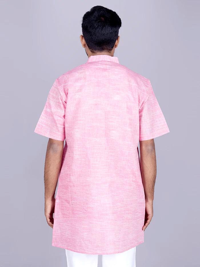 Pink Springs Handwoven Organic Cotton Men Kurta