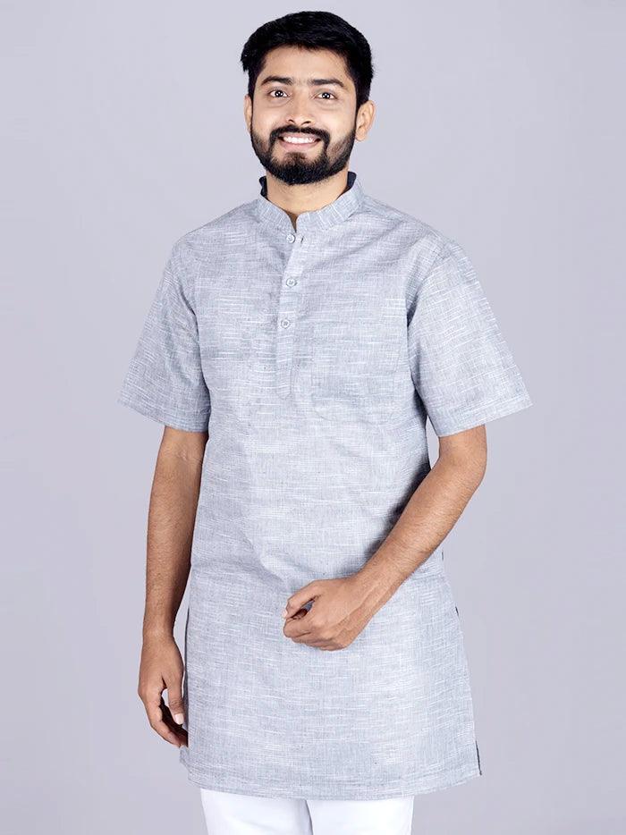 Gray Springs Handwoven Organic Cotton Men Kurta