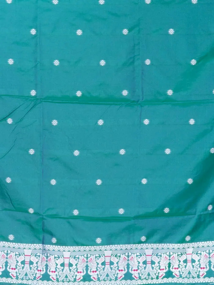 Elegant Allover Green Katan Silk Saree