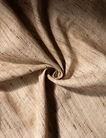 Natural Colour Handwoven Ketya Matka Silk Fabric