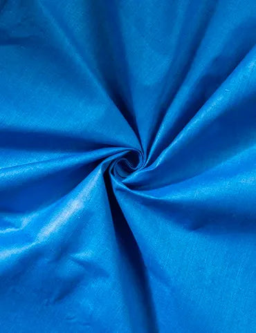 Azure Blue Solid Organic Cotton Fabric 44 Inch Width