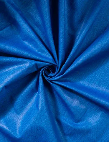 Blue Solid Organic Cotton Fabric 44 Inch Width