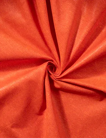 orange Solid Organic Cotton Fabric 44 Inch Width