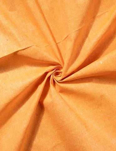 Orange Handwoven Organic Cotton Fabric 36 Inch Width