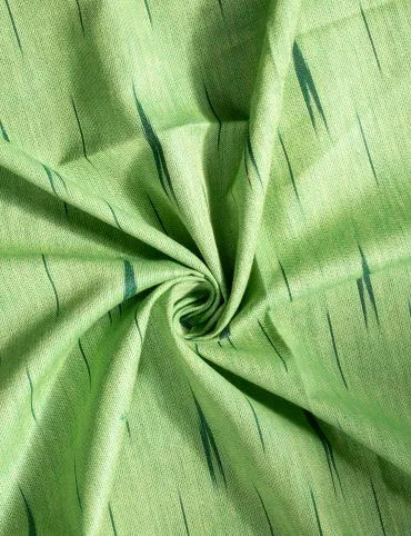 Green Handwoven ikkat Cotton Fabric 44 Inch Width