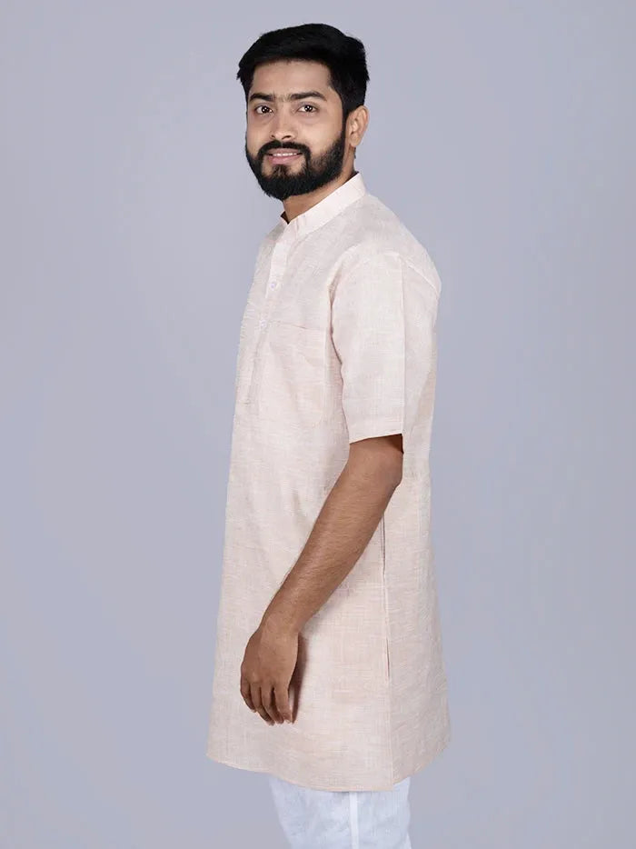 Almond Springs Handwoven Organic Cotton Men Kurta