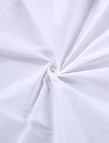 White 300 Count Fine Khadi Muslin Fabric 44 Inch Width