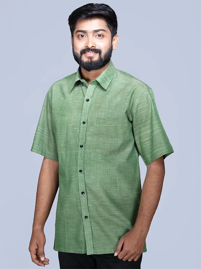 Green Springs Handwoven Cotton Men Shirt