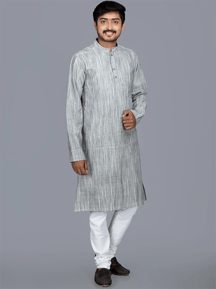 Handwoven Hand Spun Springs Men Kurta