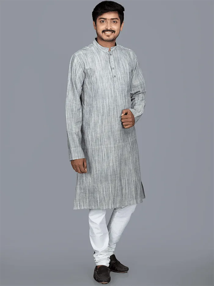 Handwoven Hand Spun Springs Men Kurta