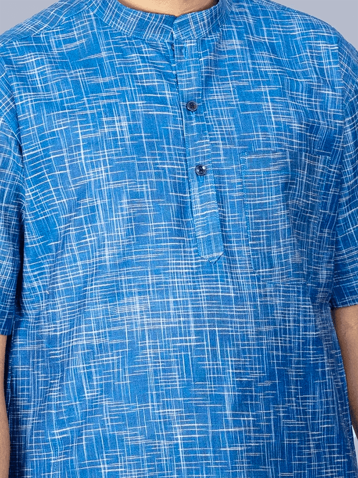 Blue Springs Handwoven Organic Cotton Men Kurta