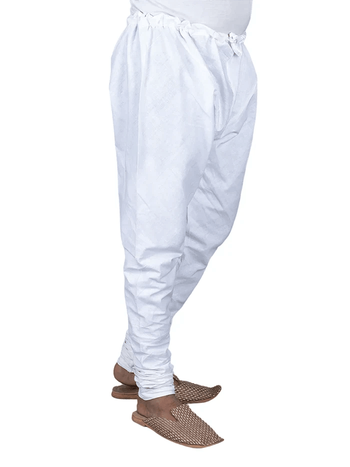 Organic Cotton White Churidar Pajama