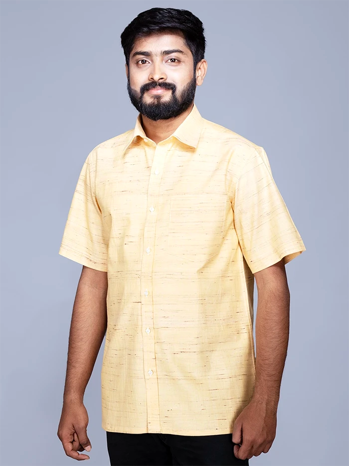 Yellow Springs Handwoven Organic Cotton  Men Shirt