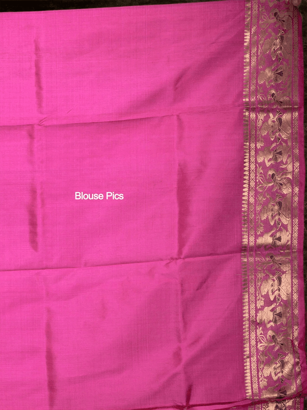 Deep Pink Traditional Minakari Swarnachari Silk Saree - WeaversIndia