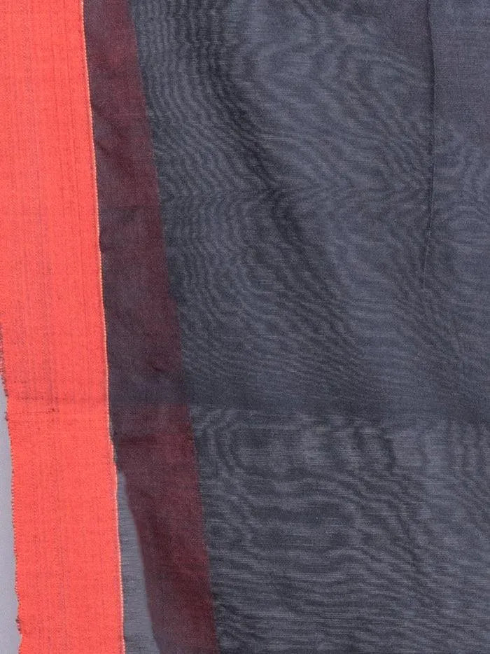 Elegant Black Par Anchal Buti Handloom Saree - WeaversIndia