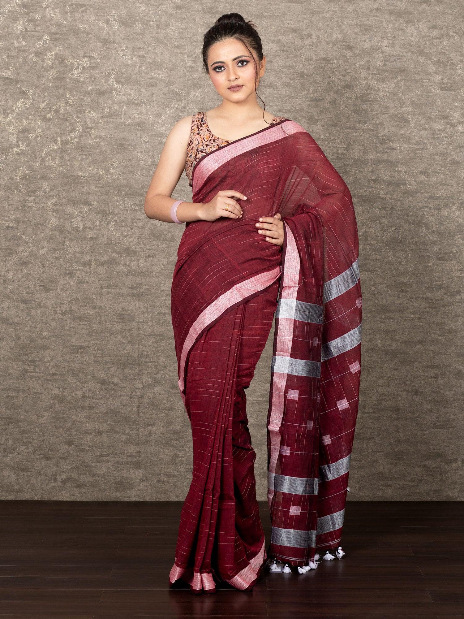 Handwoven hot sale khadi sarees