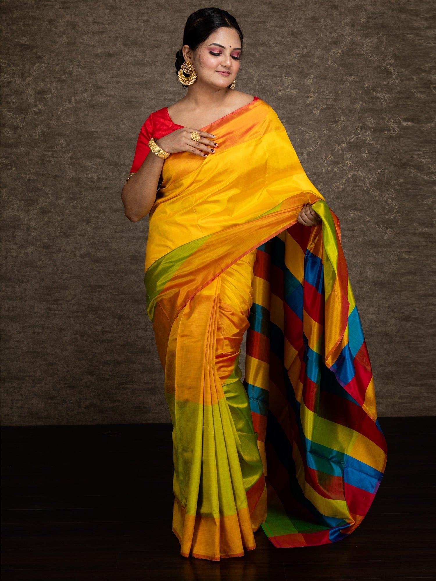 Elegance Multi Color Party Wear Silk Saree Designs – TheDesignerSaree