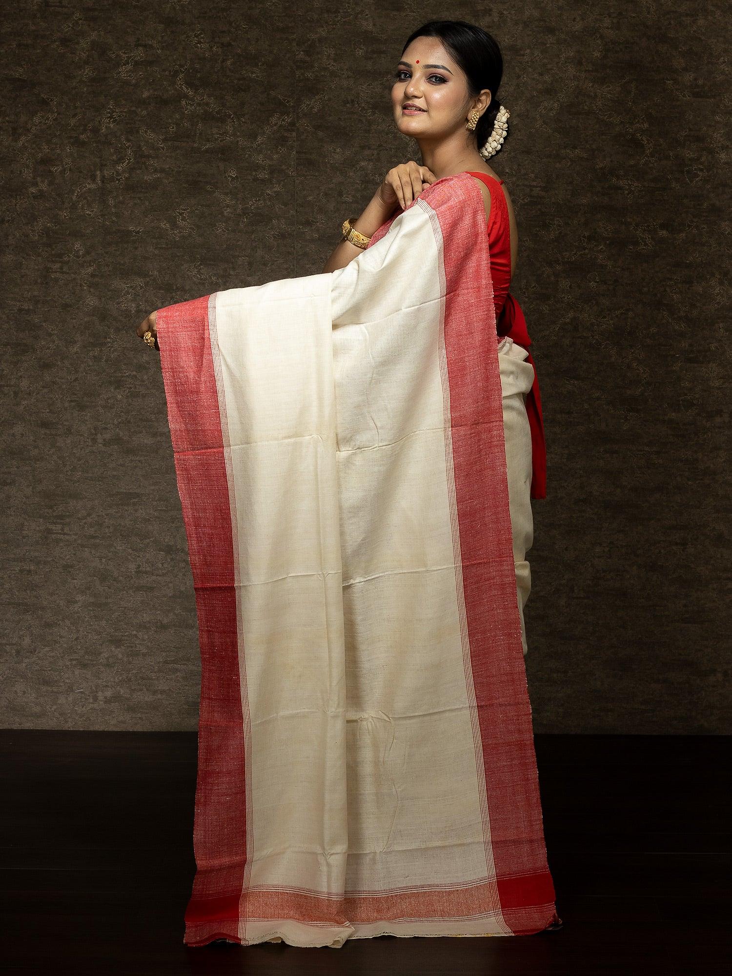 Par Anchal Matka Silk Saree - WeaversIndia