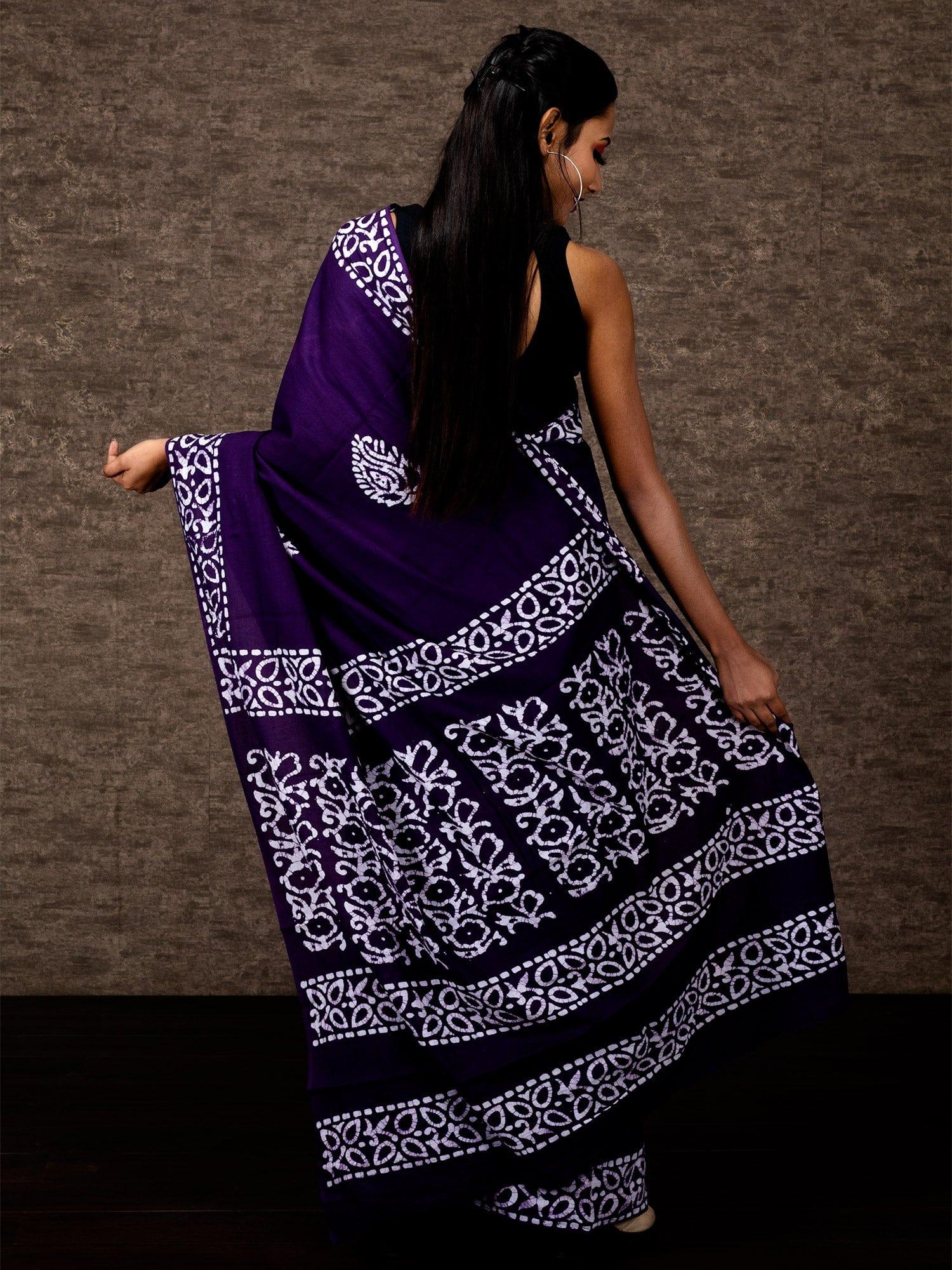 Fashionvibes Malmal cotton saree | white & yellow | India