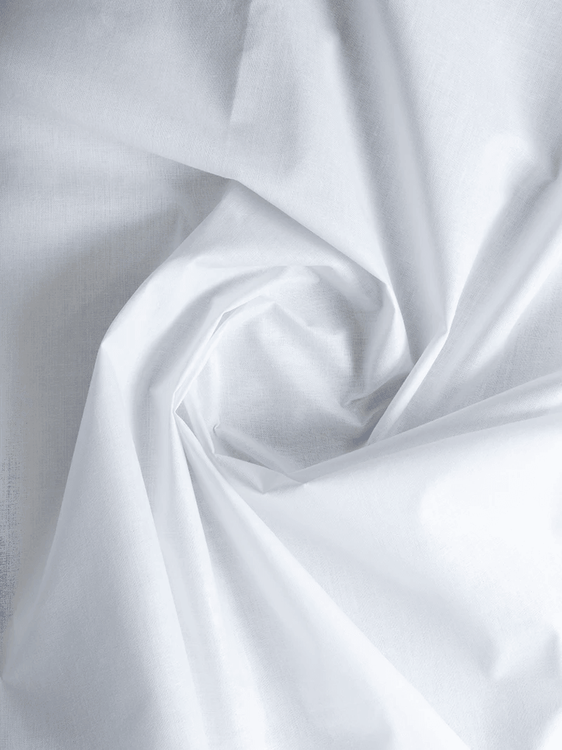 White Handwoven Organic Cotton Fabric 44