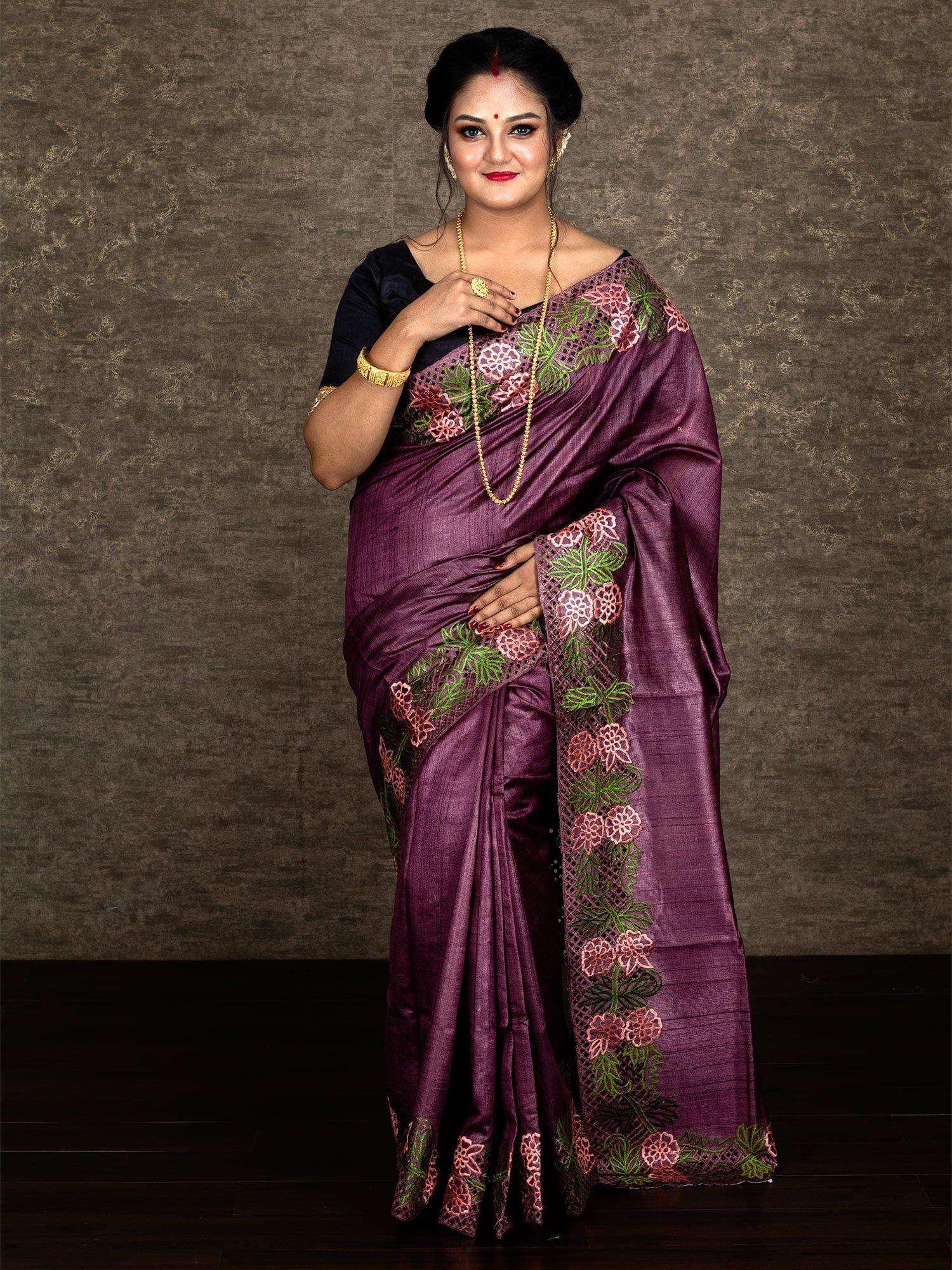 Shop Tribal Printed Tussar Silk Saree Online I The Wedding Tales – The  Thread Weavers